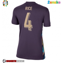 Ženske Nogometnih dresov Anglija Declan Rice #4 Gostujoči EP 2024 Kratki rokavi